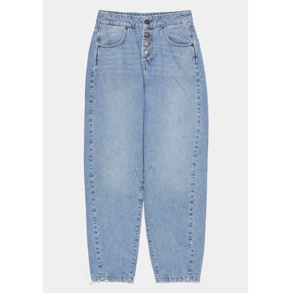 Zara High Waisted Slouchy Fit Jeans - Picture 8 of 14